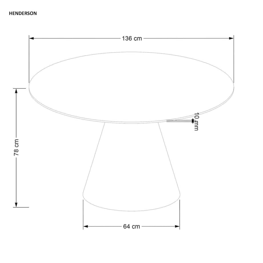 STÓŁ OKRĄGŁY Obituar 136 cm ORZECHOWY 4-5 osobowy
