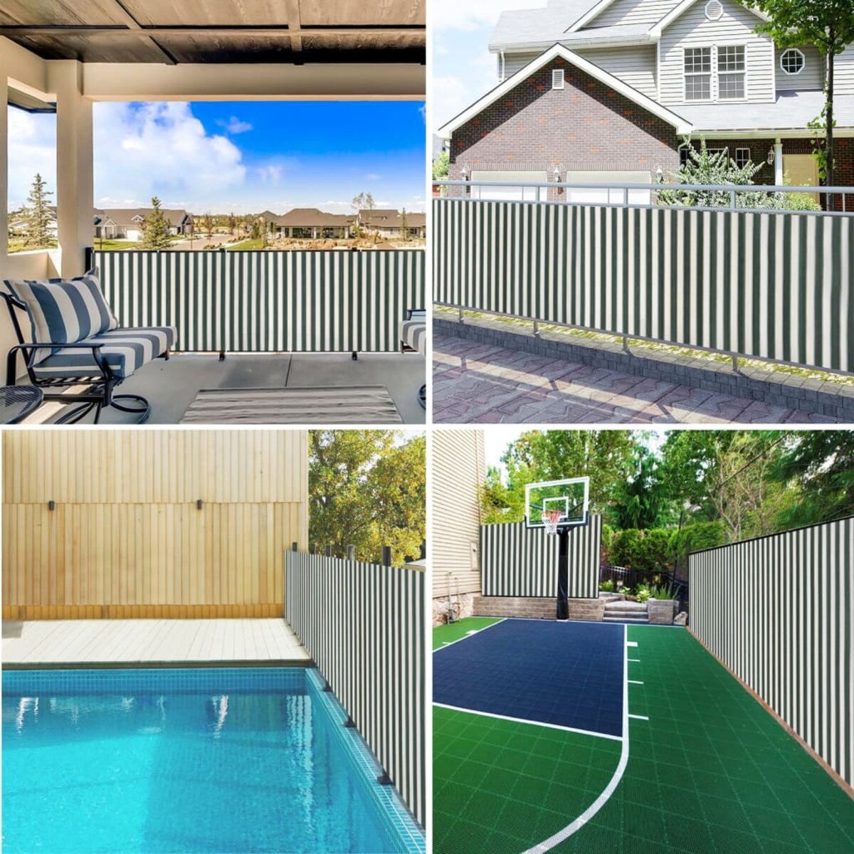 vidaXL Siatka cieniująca, zielono-biała, 2x25 m, HDPE, 150 g/m²