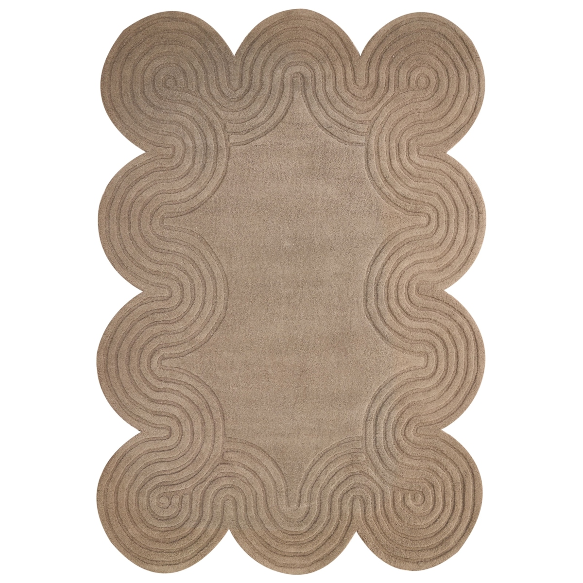 Dywan MALVAN Beżowoszary 160 x 230 cm Wełna