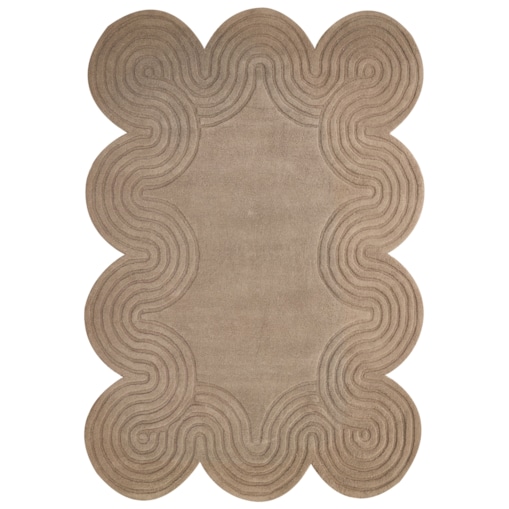 Dywan MALVAN Beżowoszary 160 x 230 cm Wełna