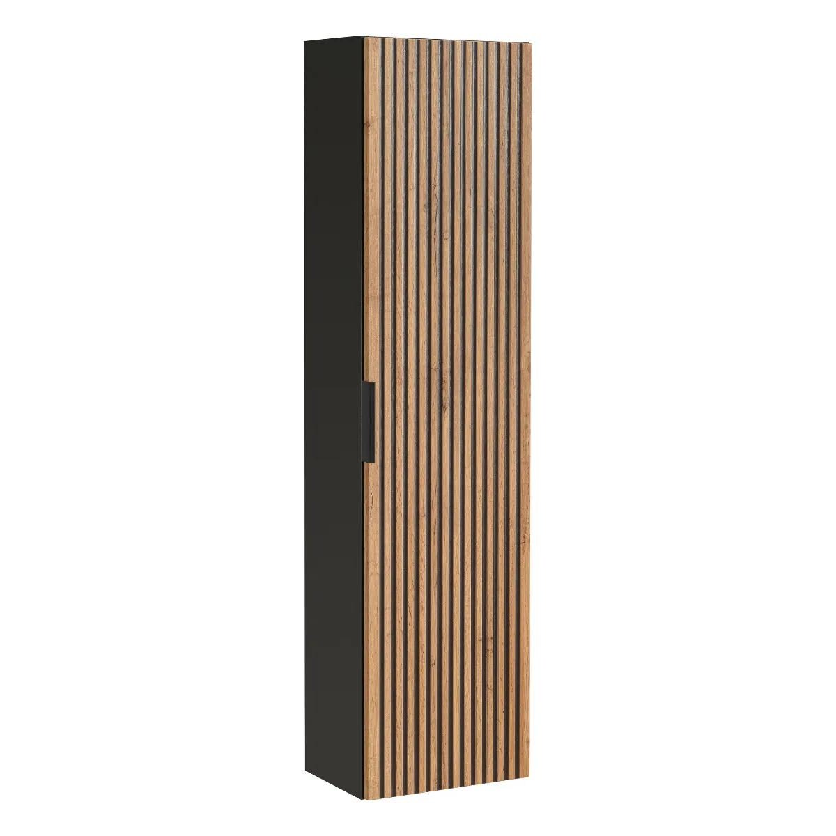 Szafka łazienkowa XILO BLACK WOTAN 80 35cm czarna/dąb