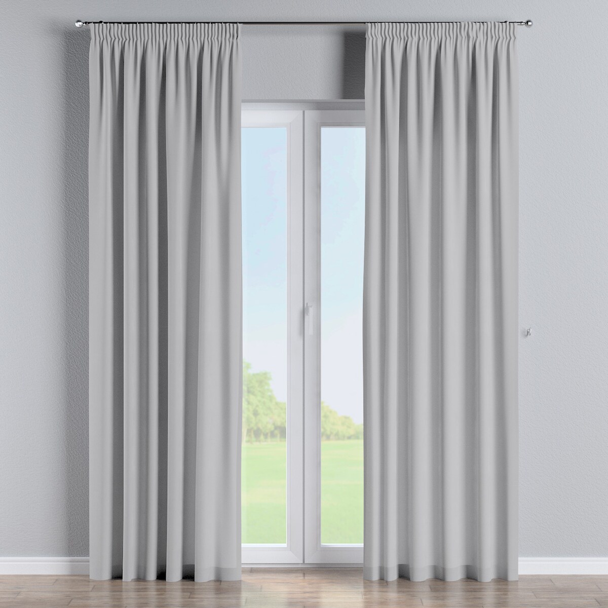 Zasłona na taśmie marszczącej 1 szt. 130x245 srebrny