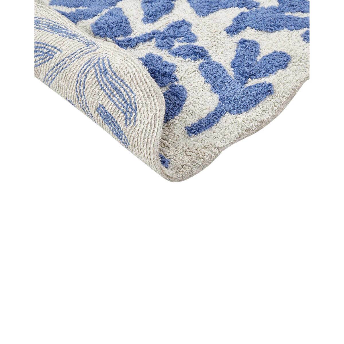 Dywanik łazienkowy bawełniany 60 x 90 cm niebieski DERIK