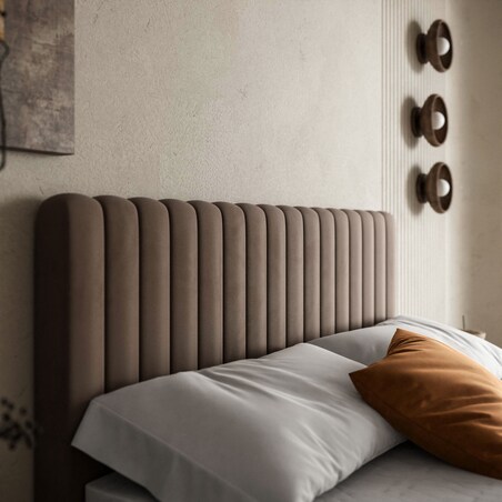 Łóżko kontynentalne JANELLE z materacem bonellowym, 140x200, Jasmine 28, topper