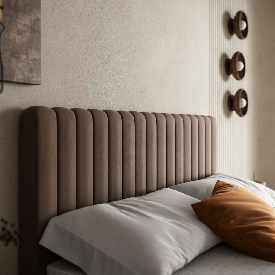 Łóżko kontynentalne JANELLE z materacem bonellowym, 140x200, Jasmine 28, topper