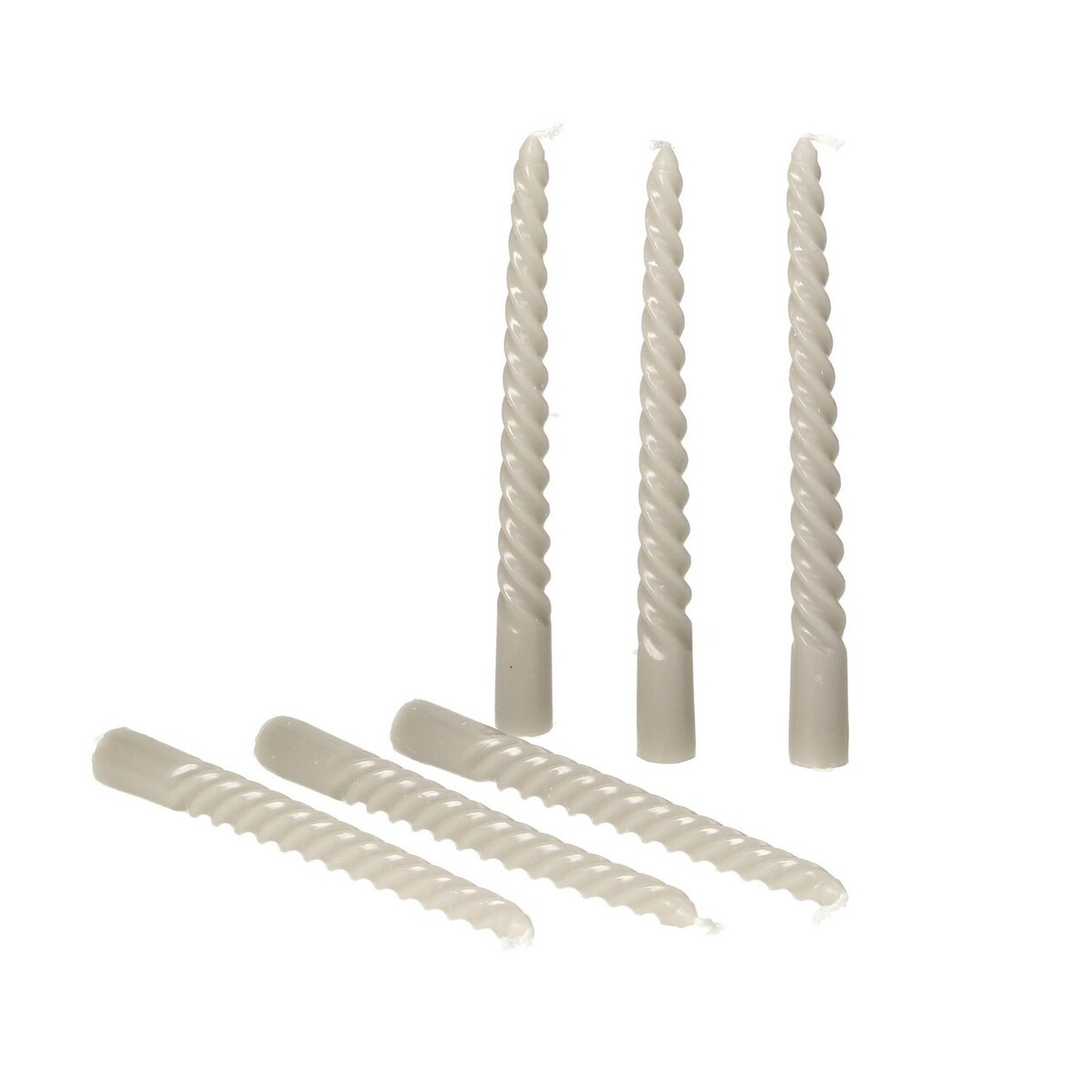 Zestaw świec Pazzo 6szt. light grey, 2 x 20 cm