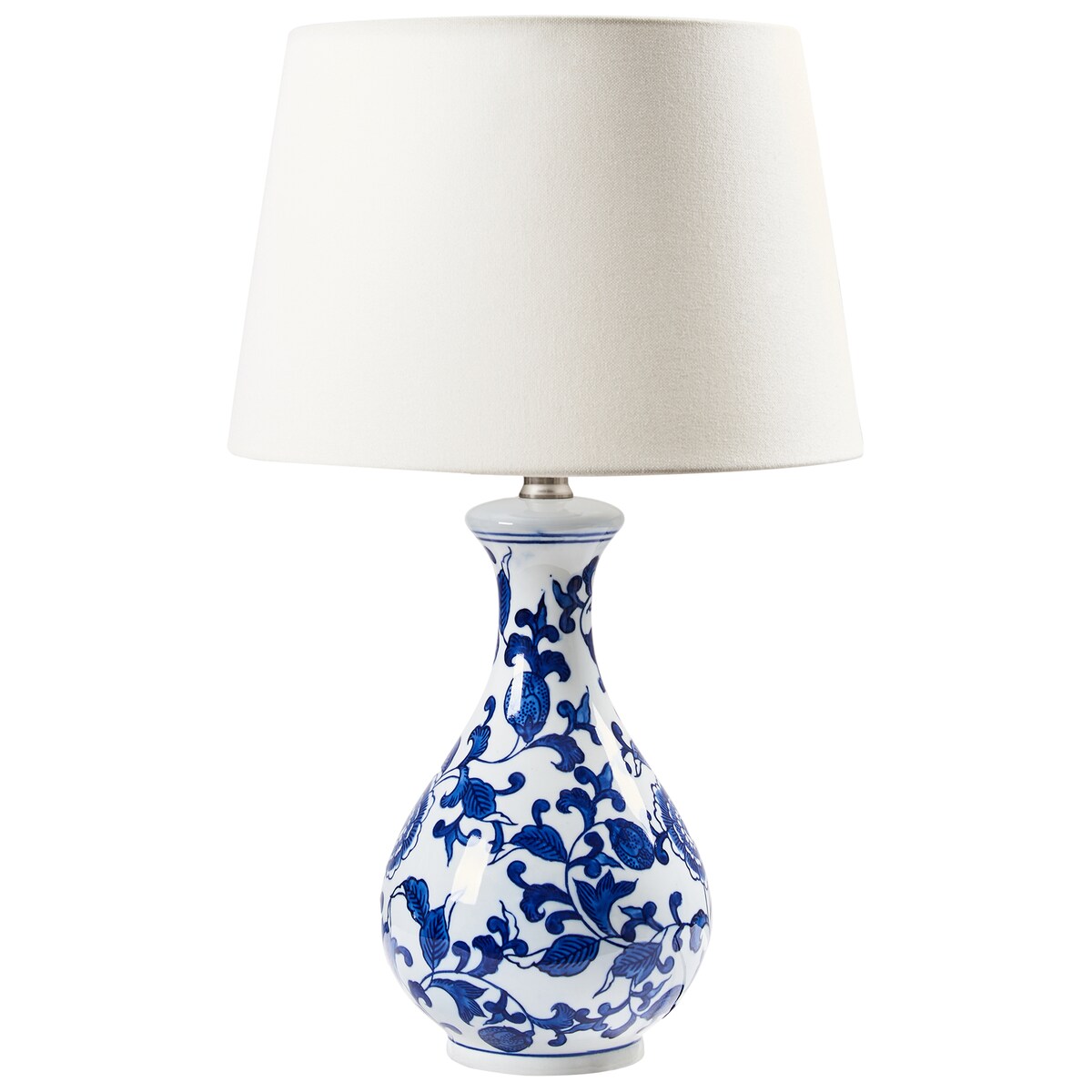 Lampa stołowa CARMEN Porcelana Biały/ niebieski