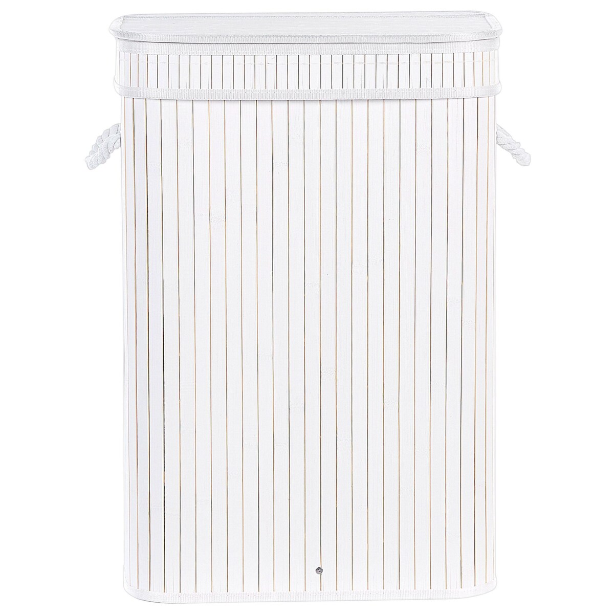 Kosz bambusowy z pokrywą biały KALUTARA