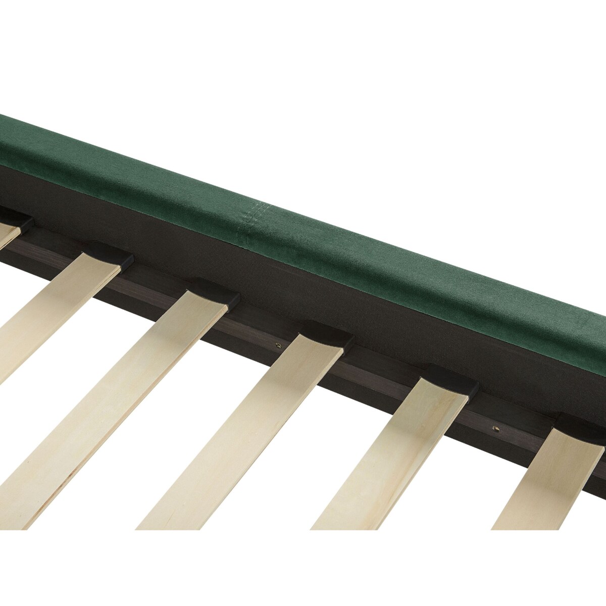 Łóżko welurowe 160 x 200 cm zielone VILLETTE