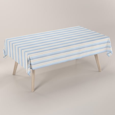 Obrus prostokątny 130 x 210 cm niebieskie pasy