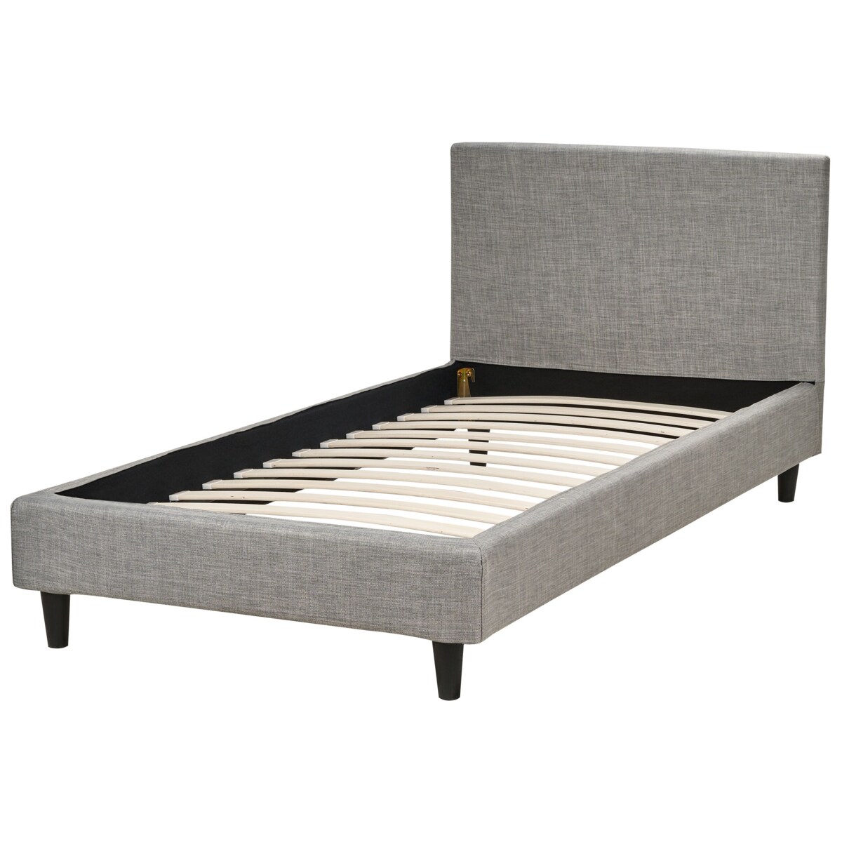 Łóżko 90 x 200 cm jasnoszare FITOU