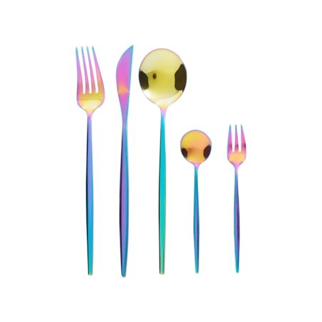 Zestaw sztućców 30 elementów wielokolorowy RIGATONI