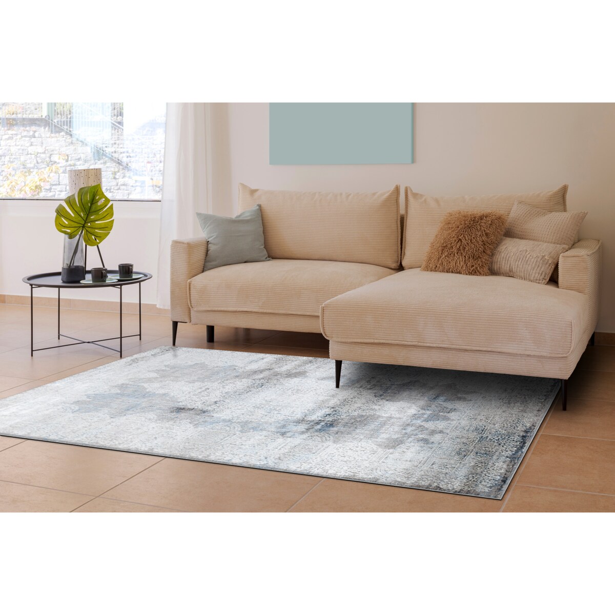 Dywan BLISS Z214AZ221 krem / niebieski - 120x170 cm