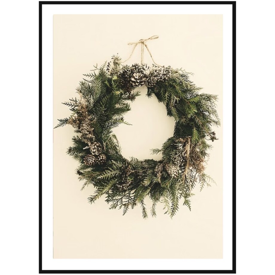 Poster Story, Plakat, Obraz - Leśny Wieniec Zimowy, wymiary 21 x 30 cm