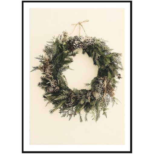 Poster Story, Plakat, Obraz - Leśny Wieniec Zimowy, wymiary 21 x 30 cm