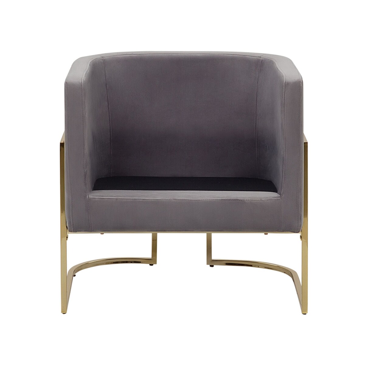 Fotel welurowy szary SIRKKA