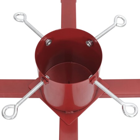 vidaXL Stojak pod choinkę, czerwony, 61x61x15,5 cm