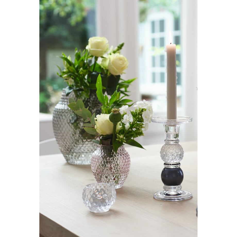 Wazon szklany h 11cm fiolet POESIA - Leonardo