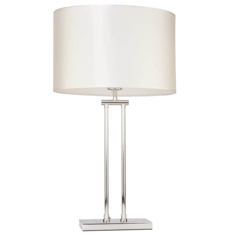 Stojąca LAMPA klasyczna ATHENS T01444WH CR Cosmolight abażurowa LAMPKA stołowa biurkowa do gabinetu biała