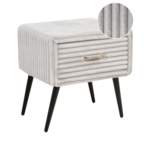 Szafka nocna FLAYAT Sztruks Jasnoszary