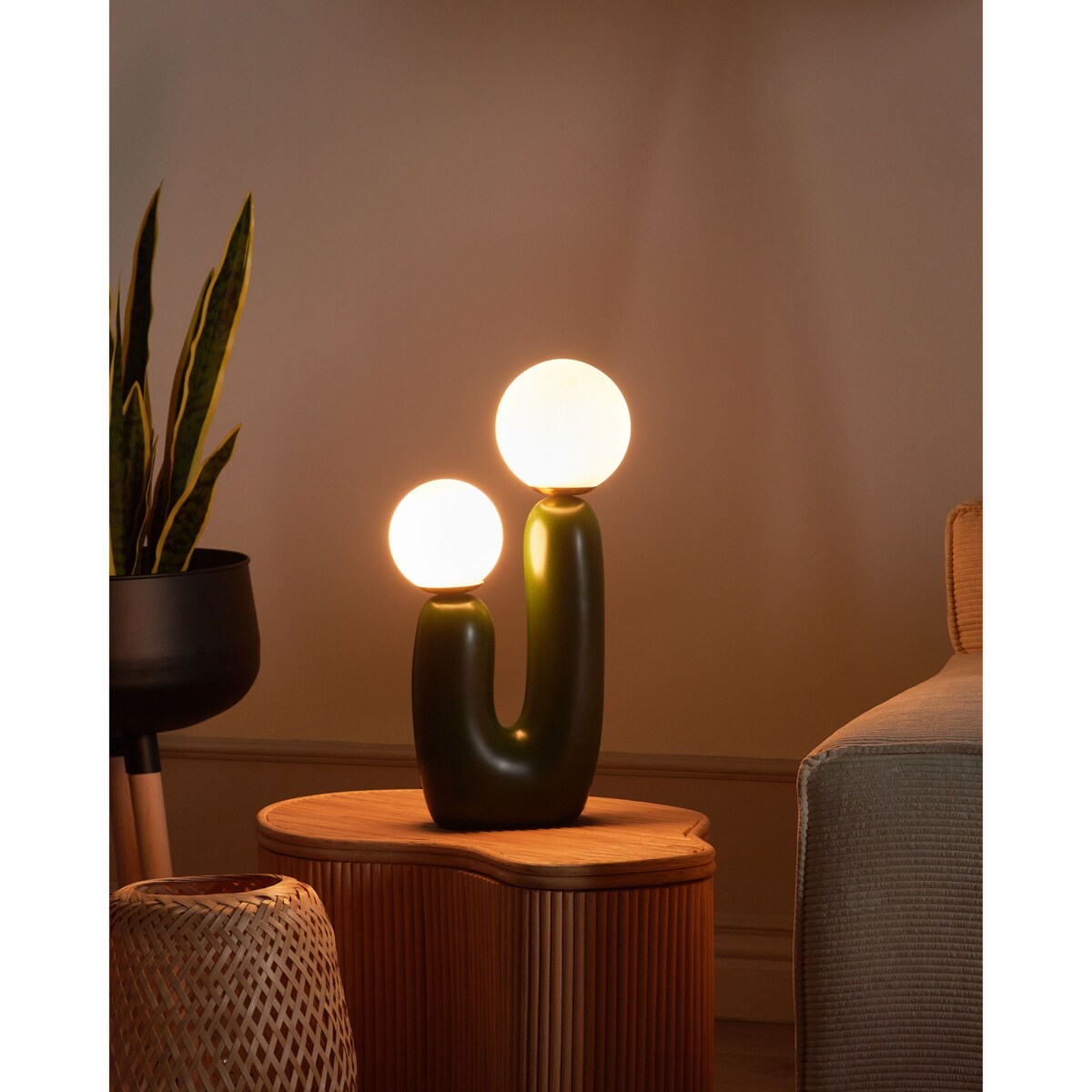 Lampa stołowa TULUN Ciemnozielony