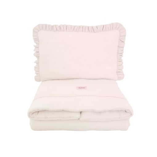 Pościel muślinowa z wypełnieniem falbanka Natural - XL