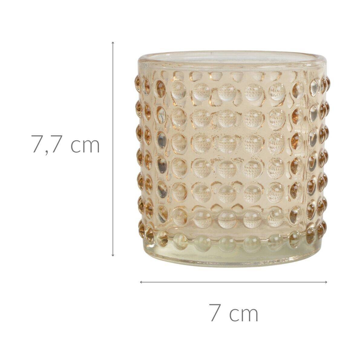 Świecznik z wypukłym wzorem ARTY, Ø 7 cm