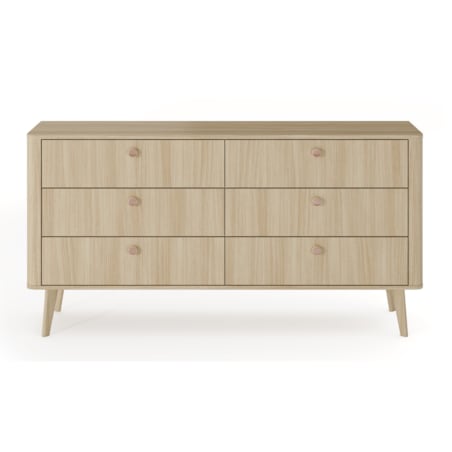Komoda 163 6S KIKI na drewnianych nóżkach