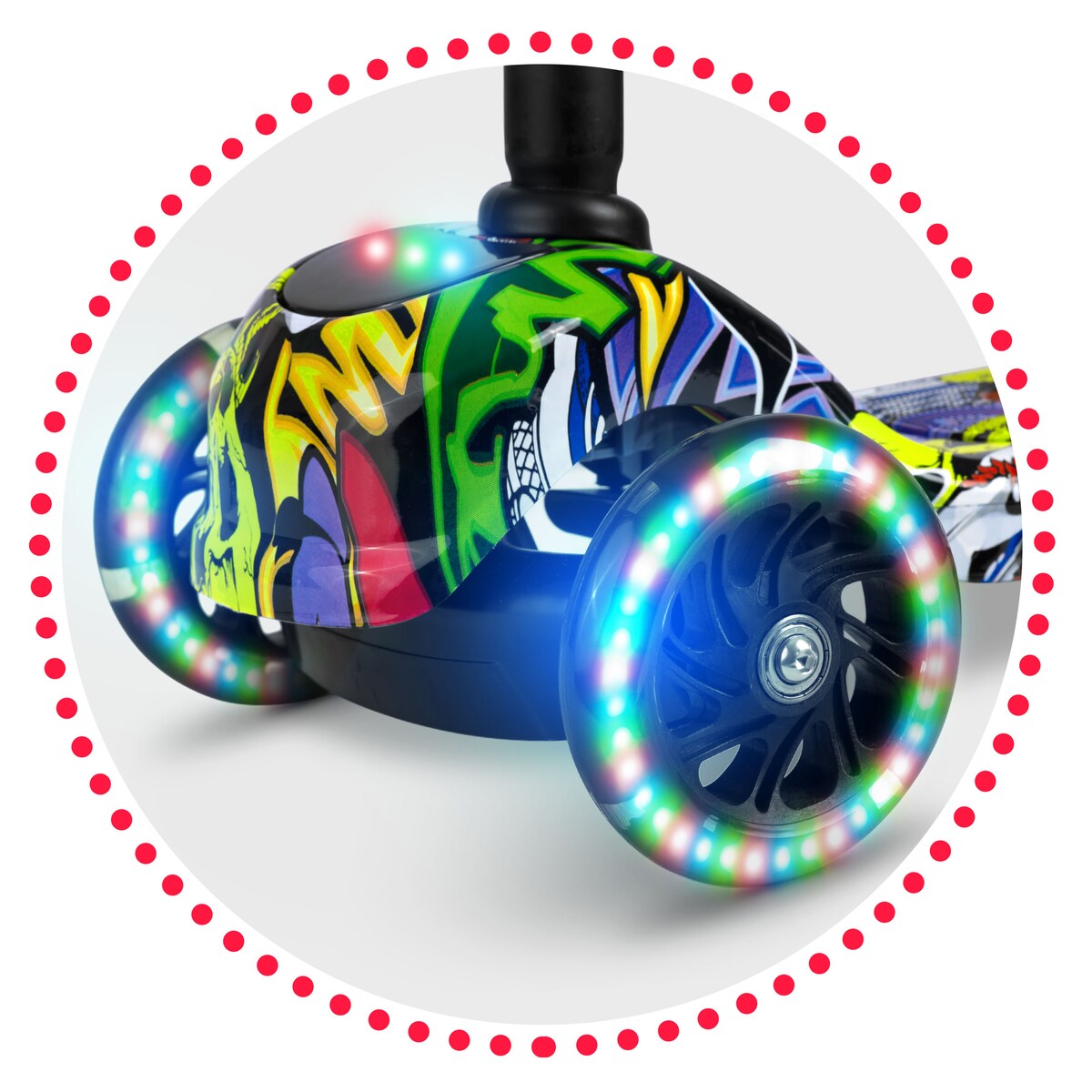 Hulajnoga trójkołowa dla dzieci Ricokids Piko czarna