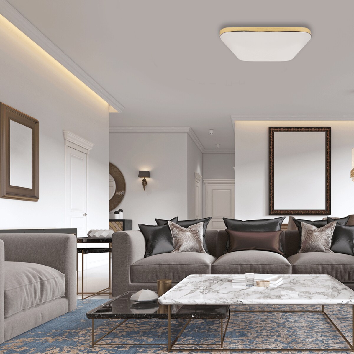 Lampa sufitowa Nemo EK7792 do łazienki LED 17W złoty