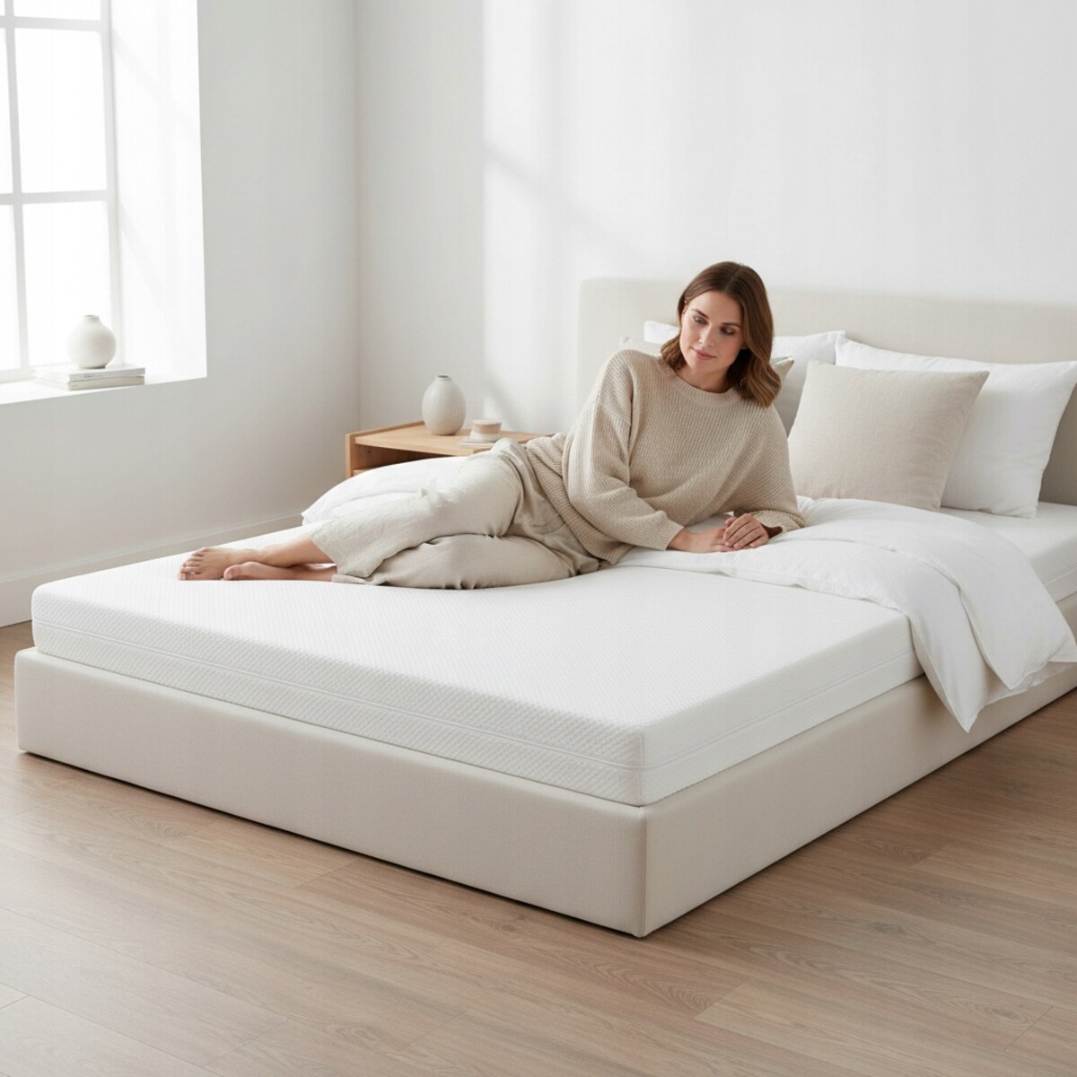 Materac Piankowy Komvortowy 160X200 12 Cm H3/H4 T28-T30 Pokrowiec Zdejmowany