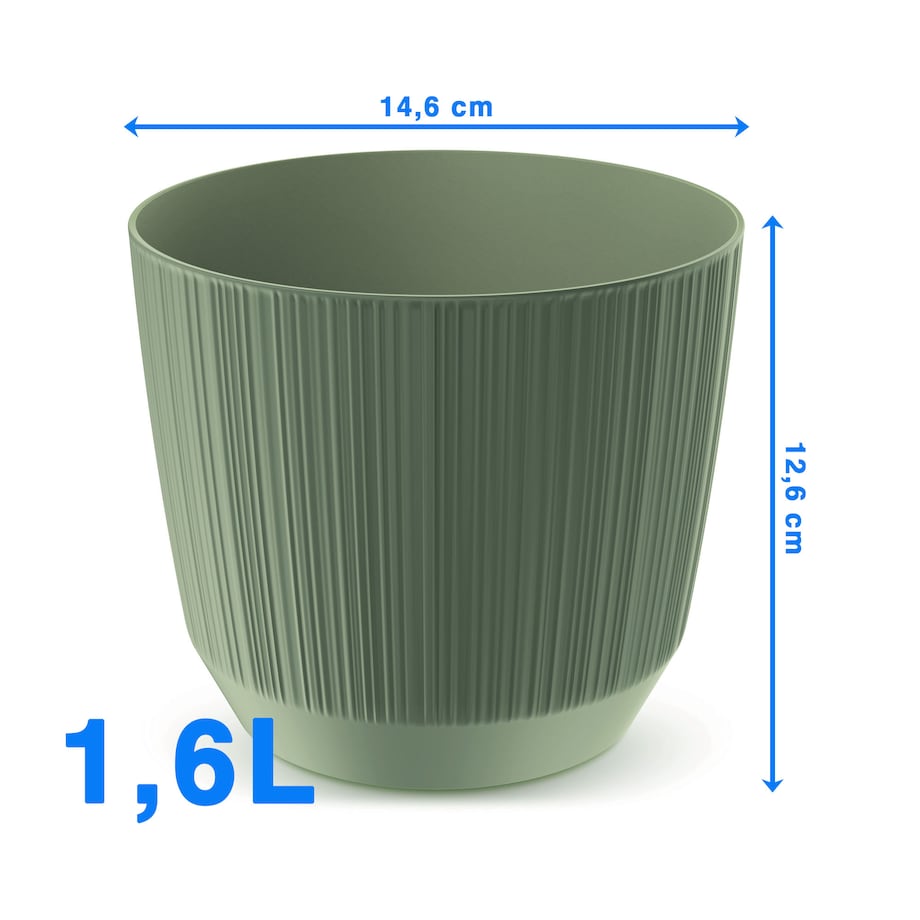 Doniczka Osłonka Domowa 14,6 Cm Ryfo Na Stół Parapet Do Domu Zielona