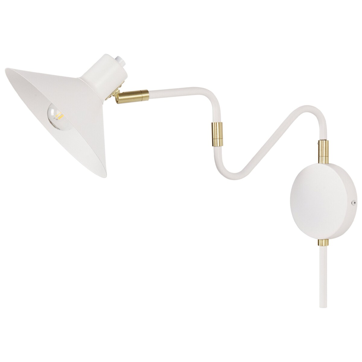 Lampa ścienna metalowa biała BALIEM