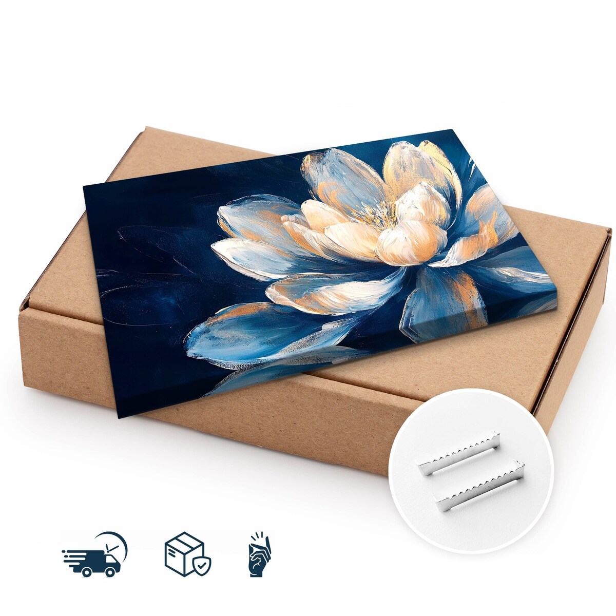 Obraz Canvas Do Salonu Abstrakcja Malowane Kwiaty Rośliny Natura 120x80cm