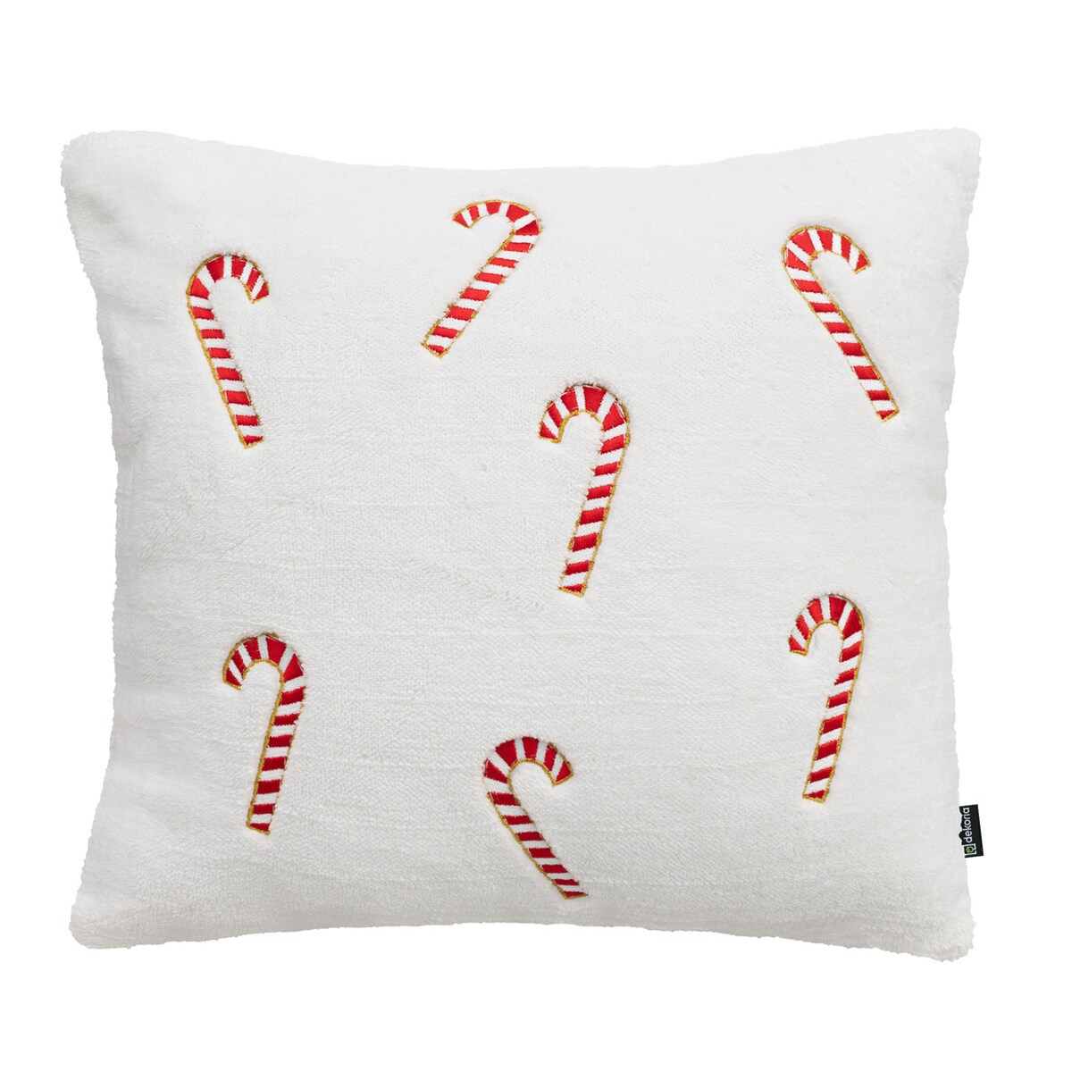 Poszewka na poduszkę Candy Cane 43x43 cm boże narodzenie, święta, świąteczne, biały, 43x43 cm