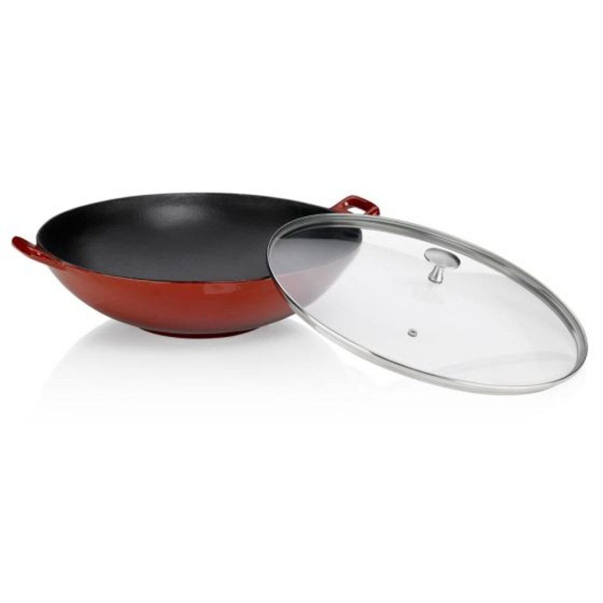 Wok z pokrywką 4 l (czerwony) Calido Kela