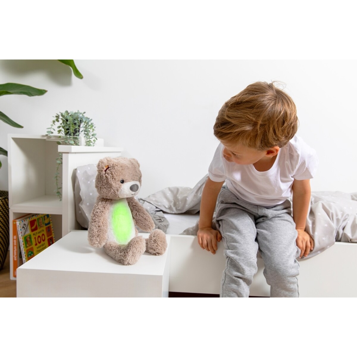 Zazu BRODY Trener Snu i Szumiąca Przytulanka Miś Taupe