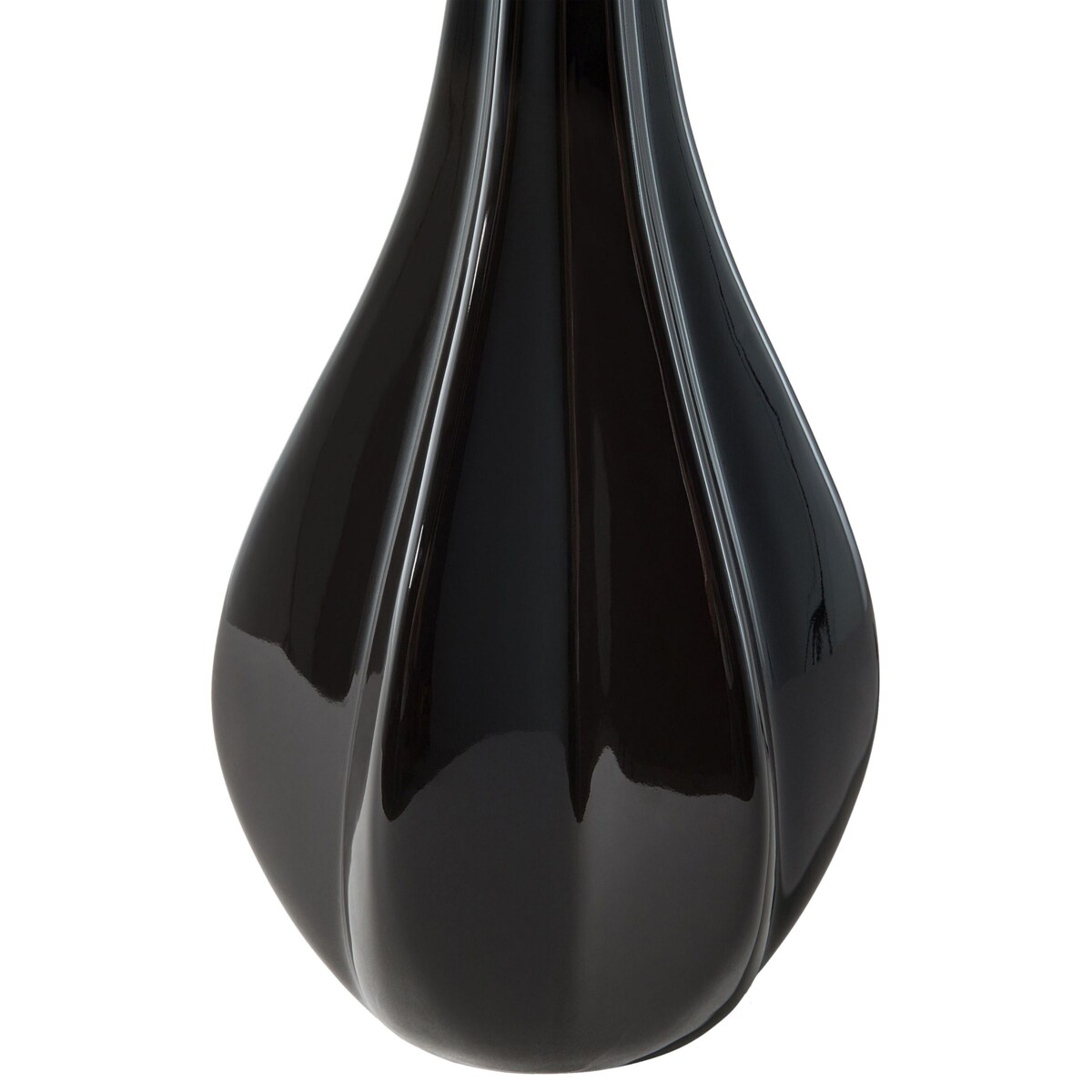 Lampka nocna porcelanowa czarna SANTEE