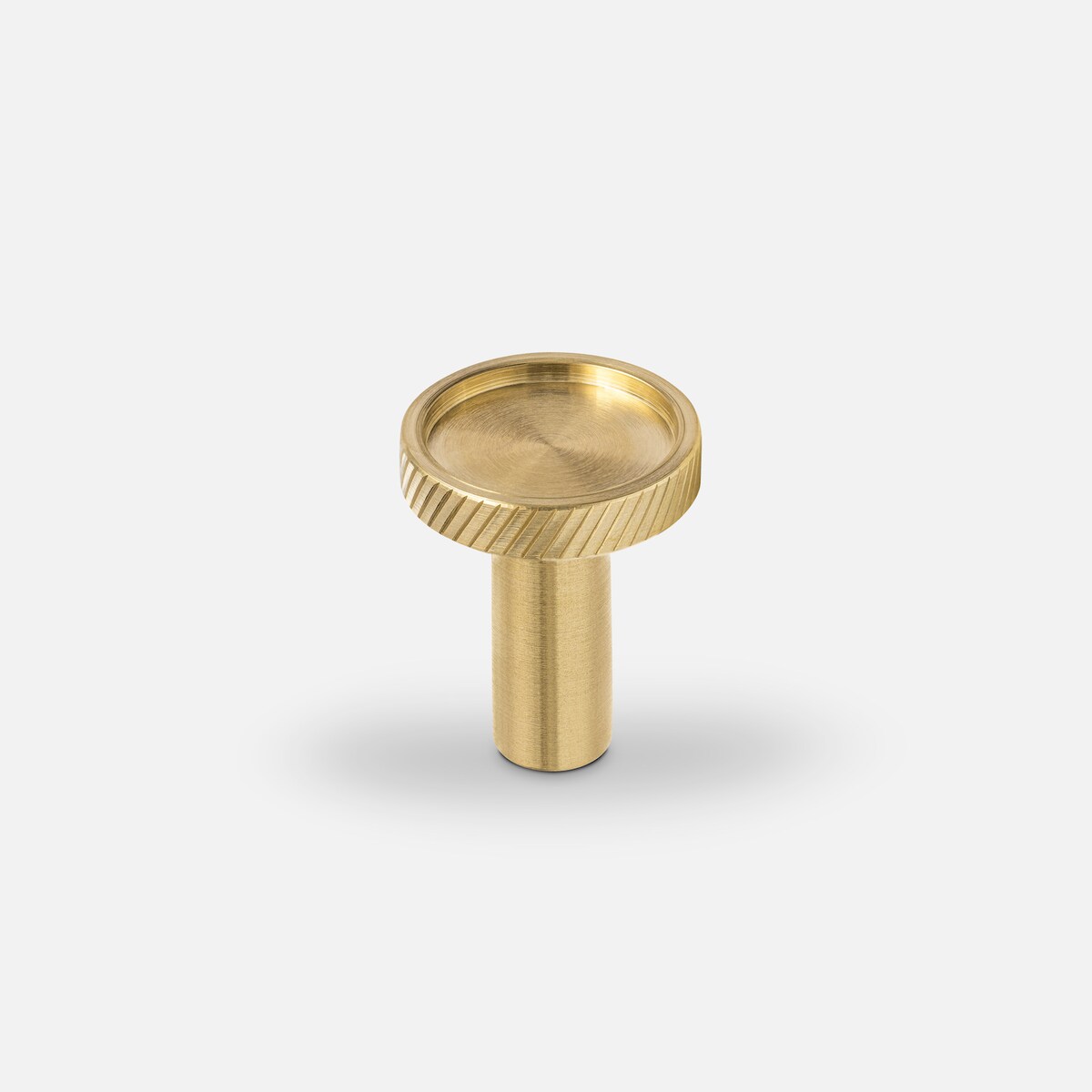 RENE S uchwyt jednopunktowy mosiężny szczotkowany nielakierowany