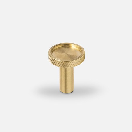 RENE S uchwyt jednopunktowy mosiężny szczotkowany nielakierowany