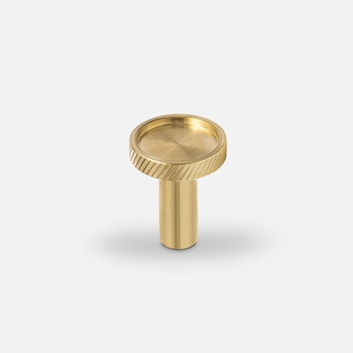 RENE S uchwyt jednopunktowy mosiężny szczotkowany nielakierowany