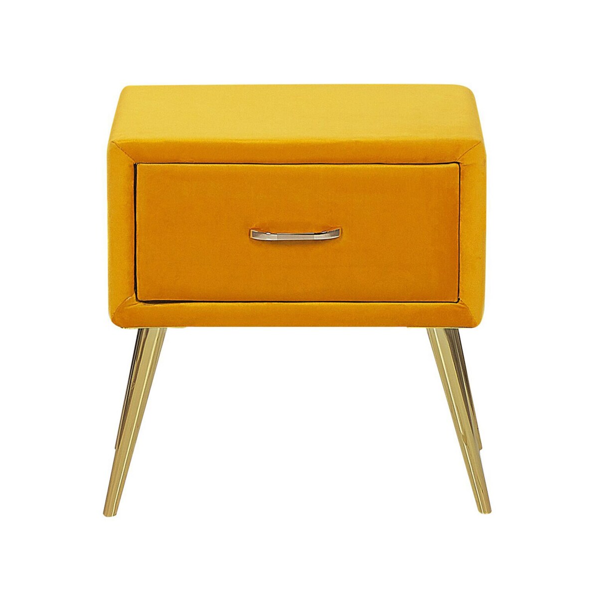 Szafka nocna welurowa żółta FLAYAT