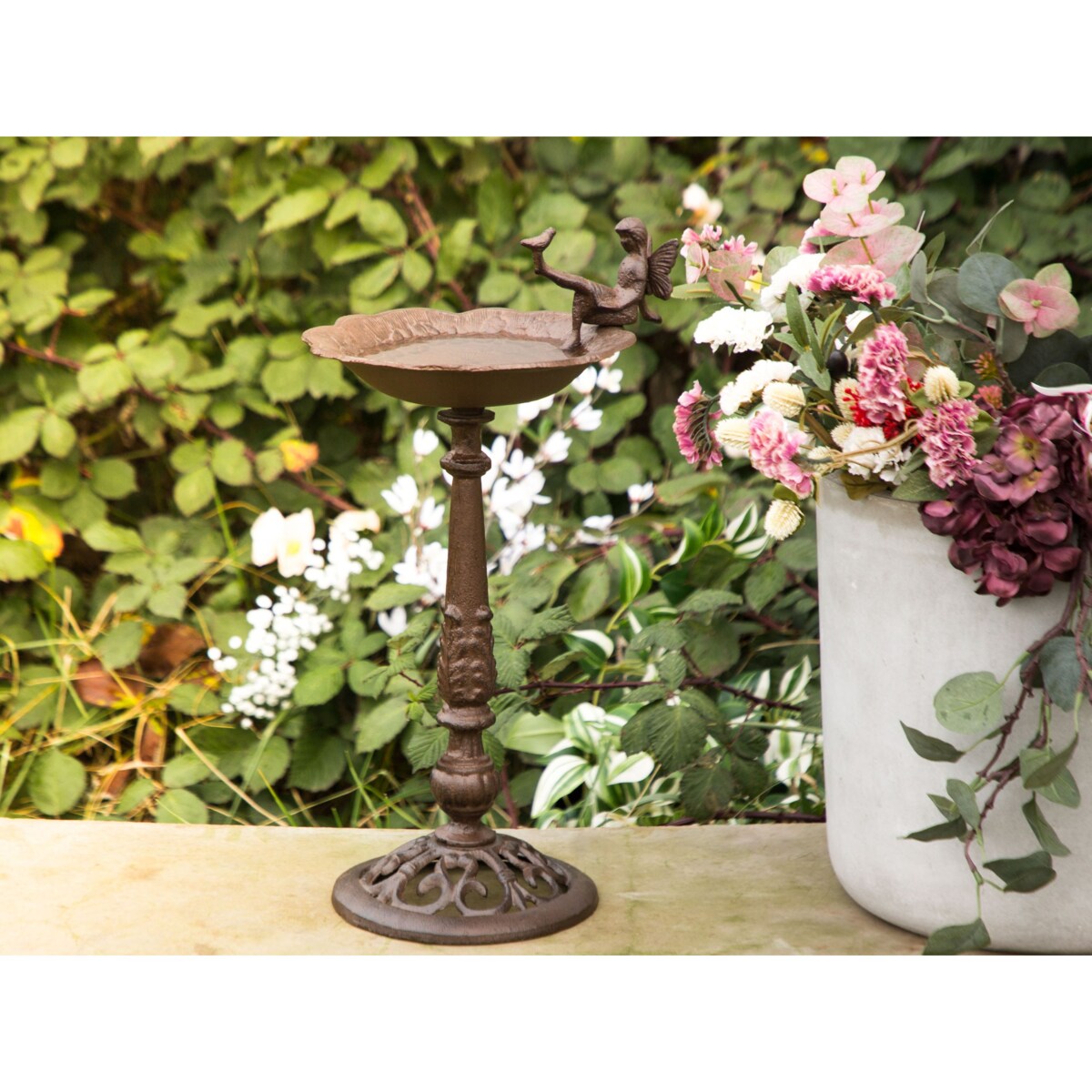 Ogrodowe poidełko dla ptaków brązowe LARK