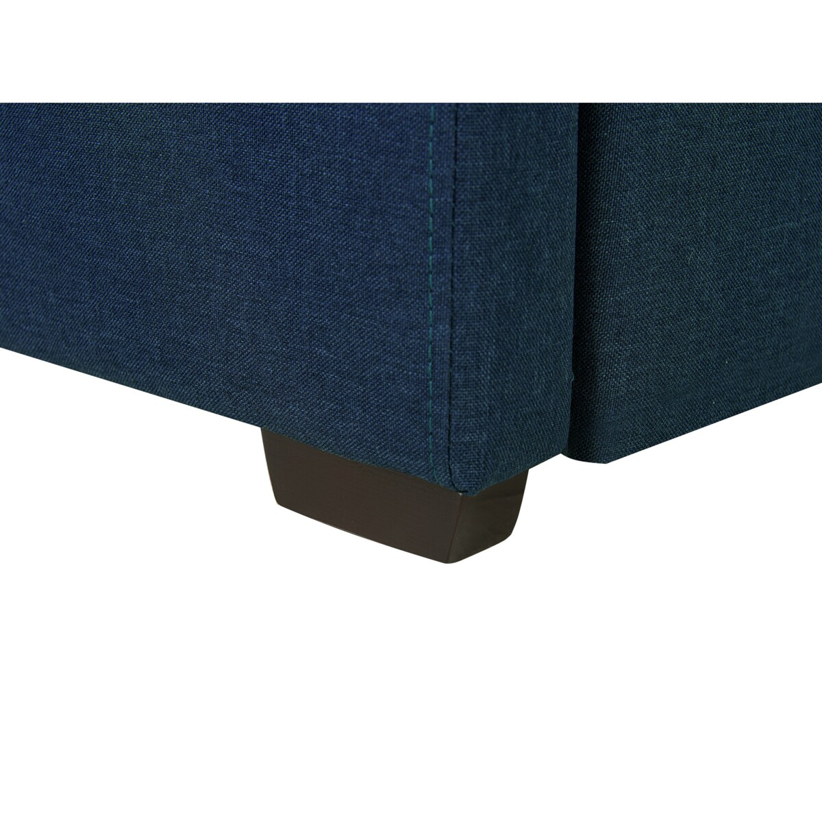 Łóżko wysuwane tapicerowane 80 x 200 cm niebieskie MARMANDE