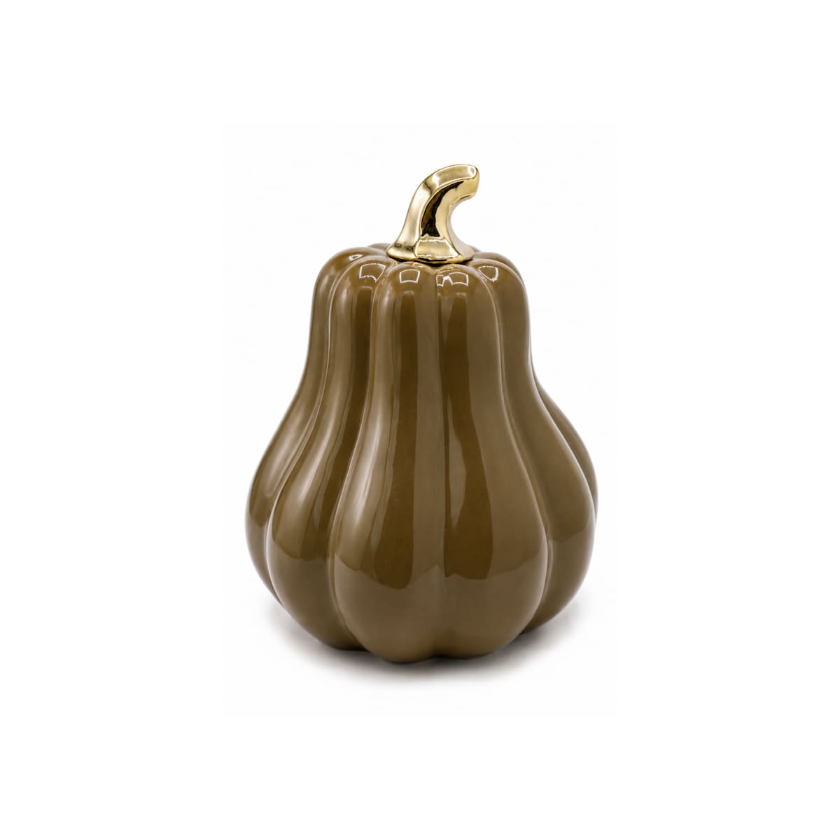 Dekoracja - dynia ceramiczna 27x20,5x20,5 cm PERA ciemnobeżowa big