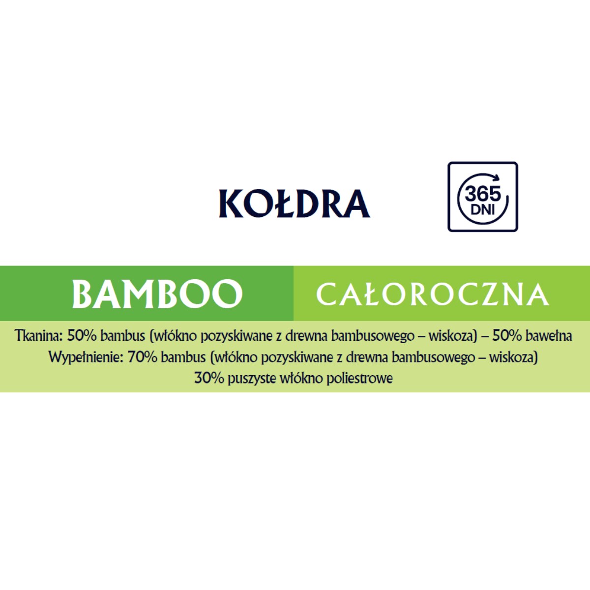 Kołdra całoroczna 160x200 BAMBOO Senna Home