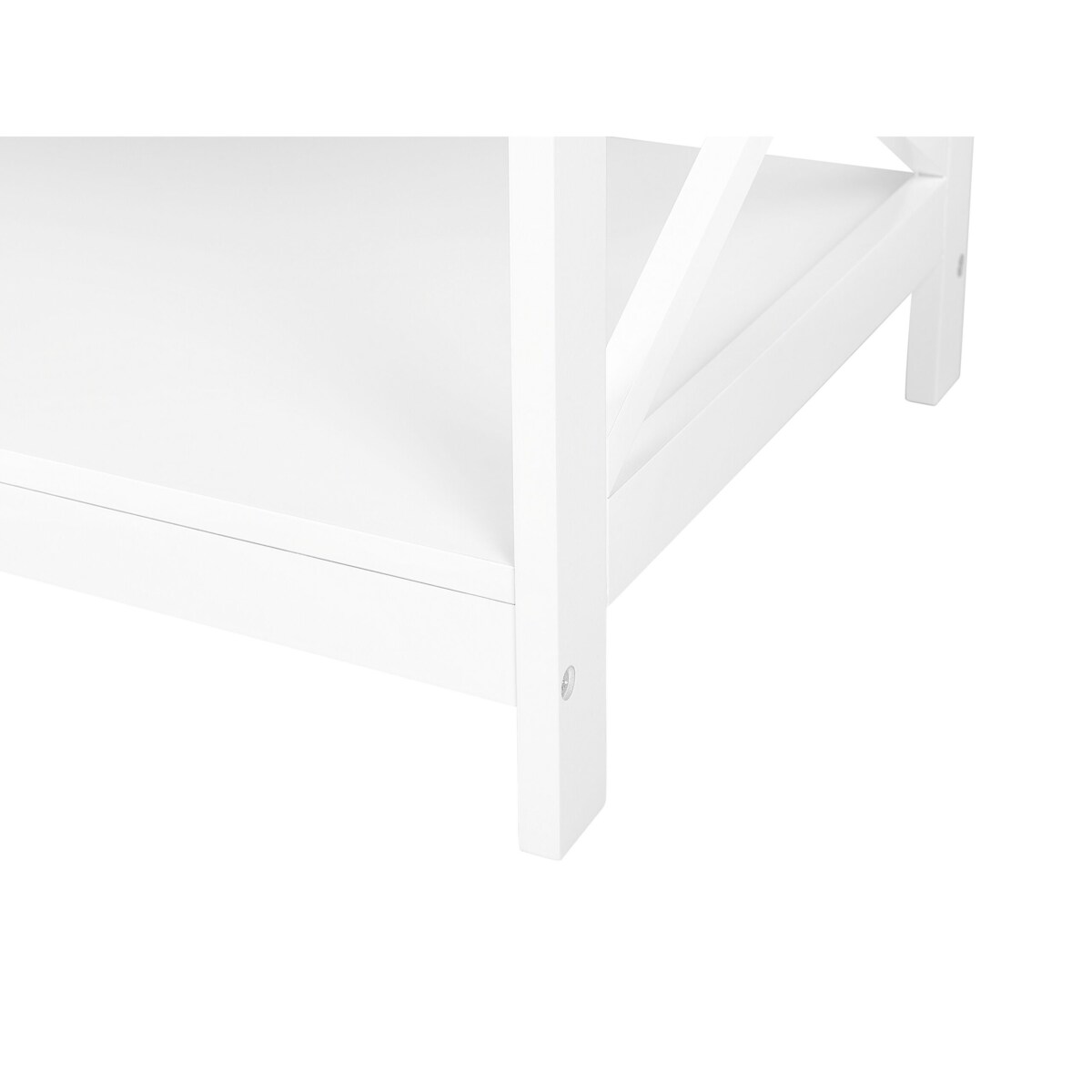 Stolik kawowy z półką biały FOSTER