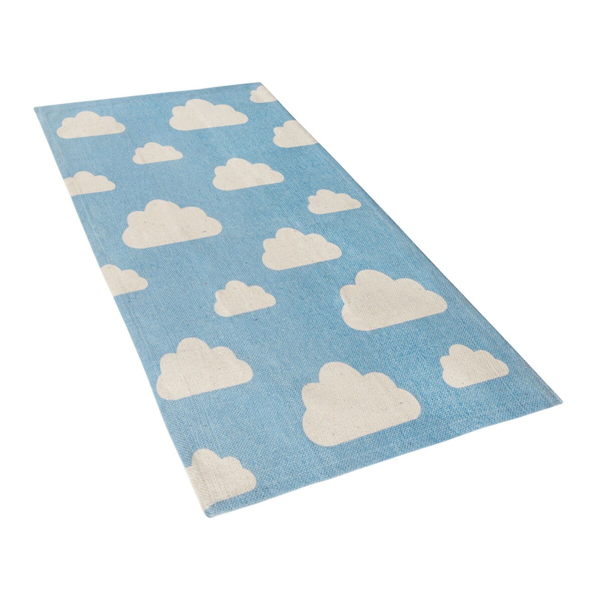 Dywan dziecięcy bawełniany motyw chmur 60 x 90 cm niebieski GWALIJAR