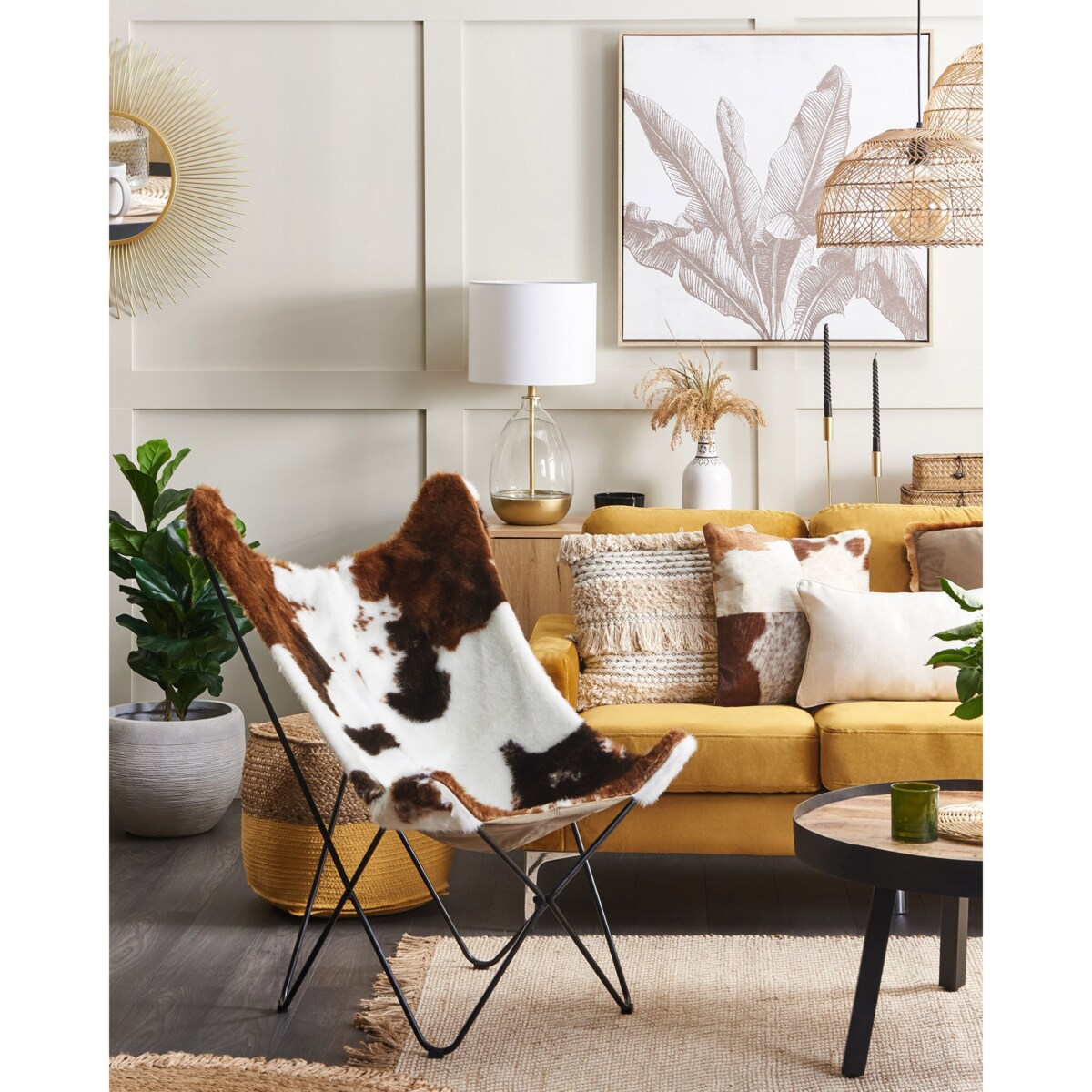 Dywan z juty 140 x 200 cm beżowy ALADAG