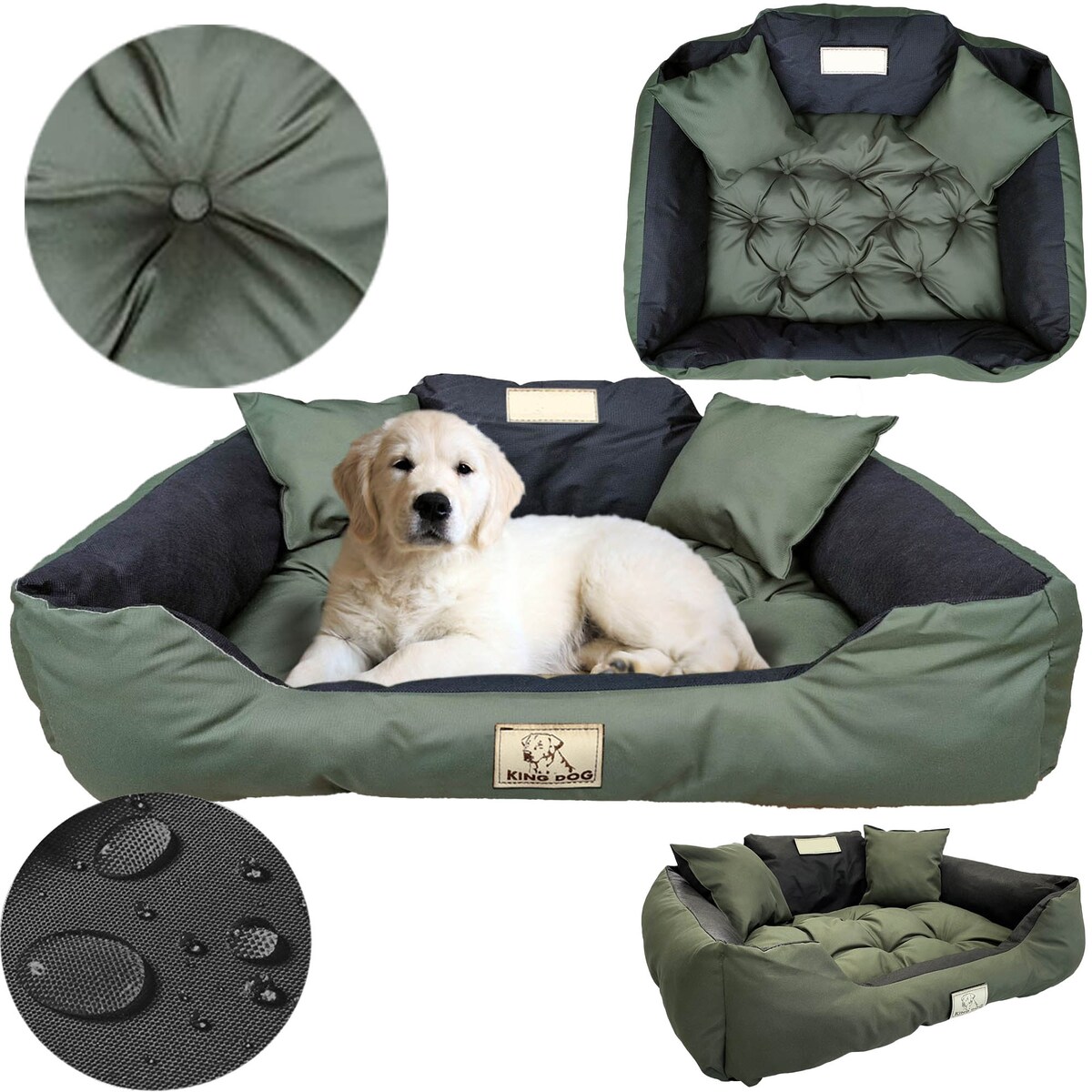 Legowisko Dla Dużego Psa 145X115 Cm Posłanie Kanapa Z Miejscem Na Imię Wodoodporne